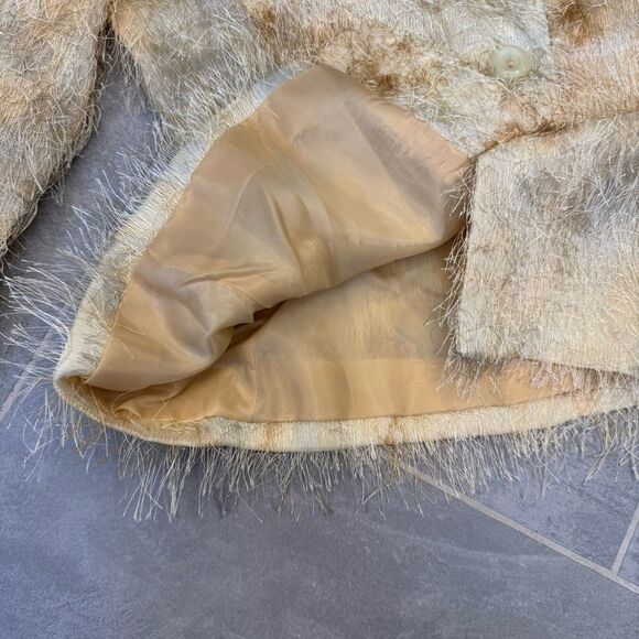 Vintage Russell Kemp New York Shimmery Shaggy Blazer Jacket – Size 8 - Picture 7 of 10